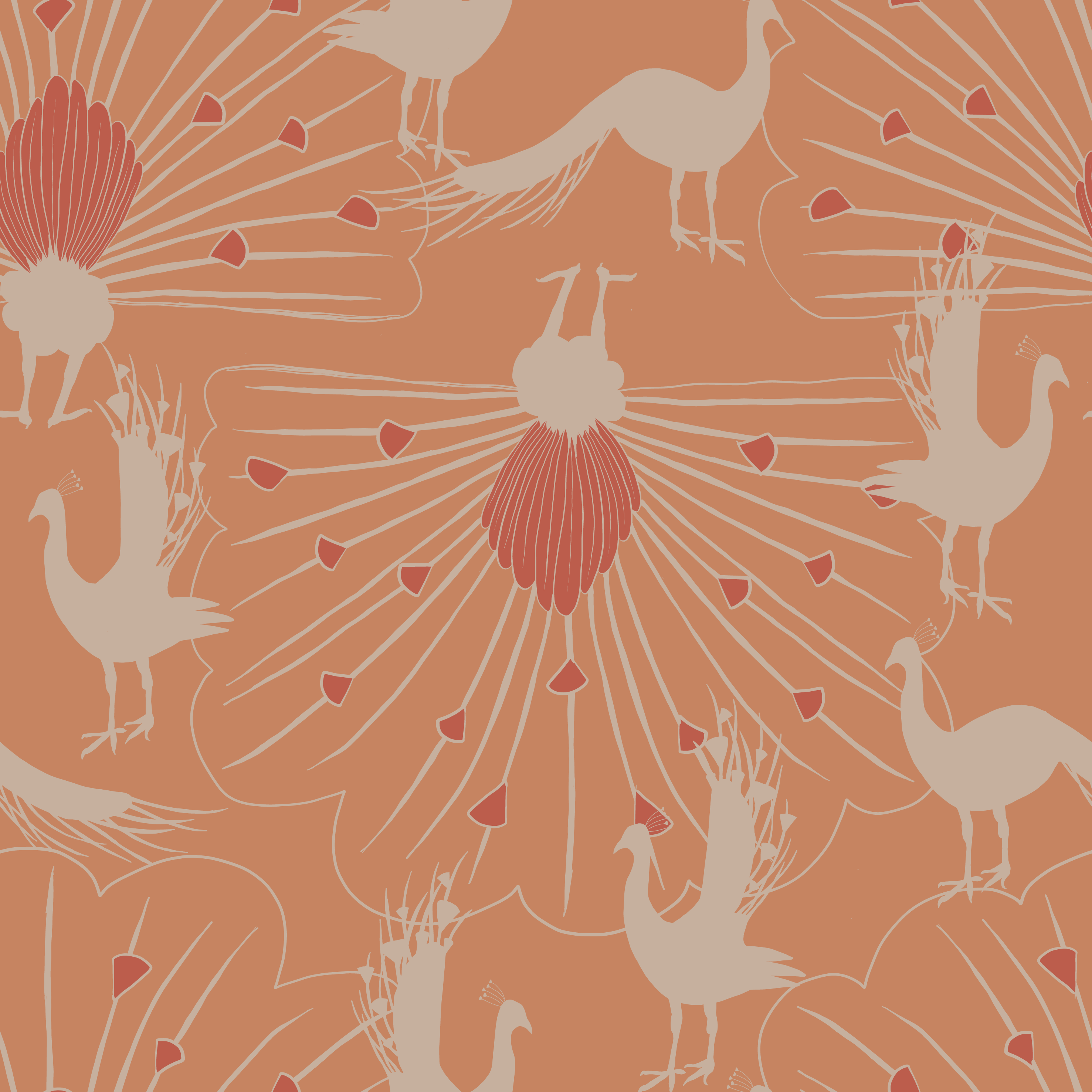 Peacock – rust