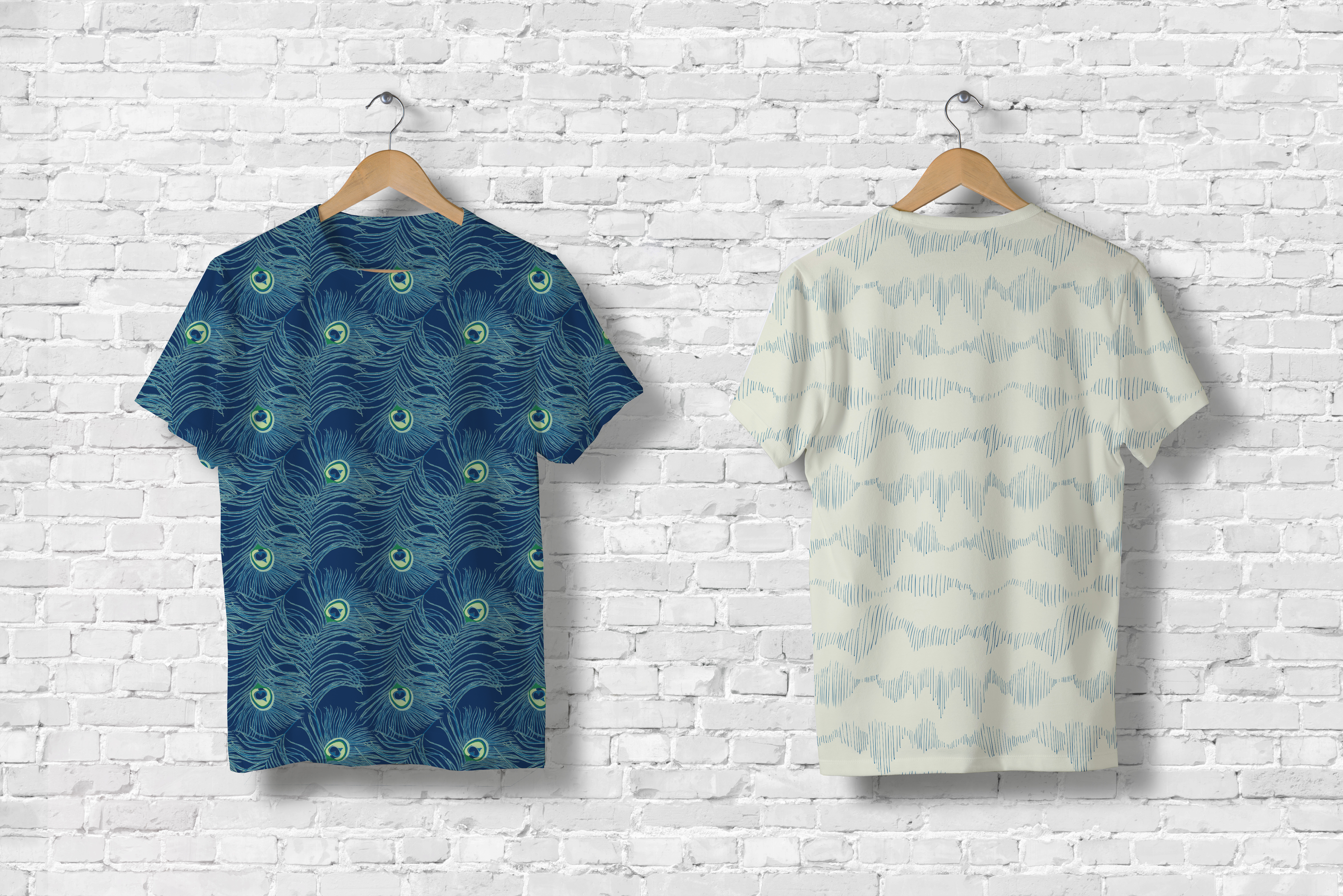 Peacock shirts blue colourway