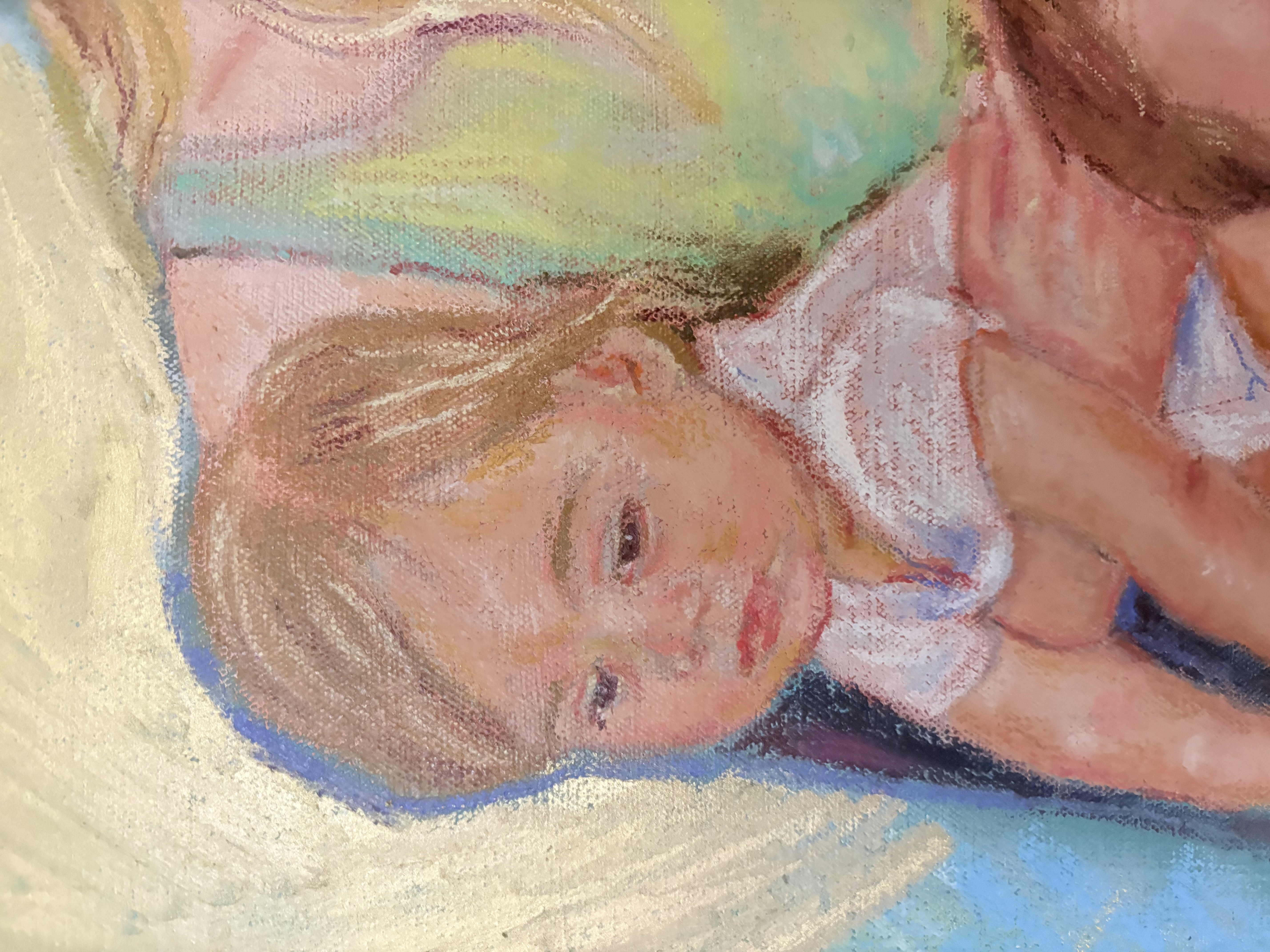 Portrait painting by Belle Chasman – baby portrait commission